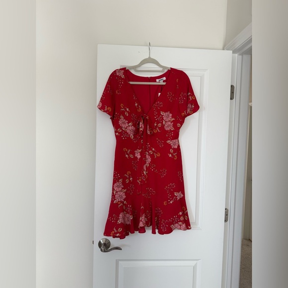 BB Dakota Dresses & Skirts - BB Dakota Red Floral Dress